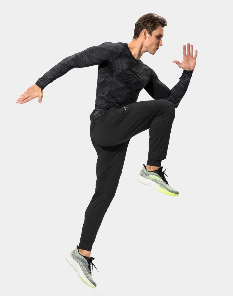 G Gradual Men's Sweatpants with Zipper Pockets Athletic Pants Traning Track Pants Joggers for Men Soccer, Running, Workout(Black,XXL)
