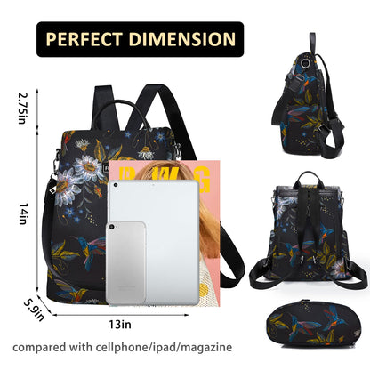 Fmeida Backpack Womens Anti Theft Travel Rucksack Shoulder Bag Ladies Handbag