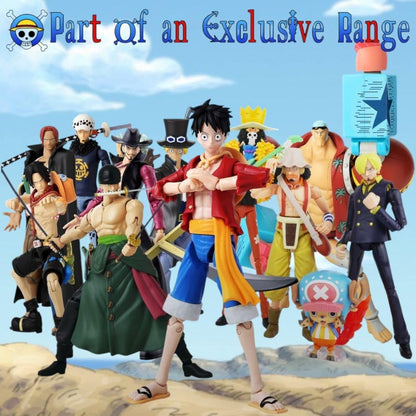 BANDAI Anime Heroes One Piece Figures Monkey D. Luffy Action Figure | 17cm Articulated Luffy Anime Figure With Swappable Hands One Piece Action Figures Pirate Toys Range
