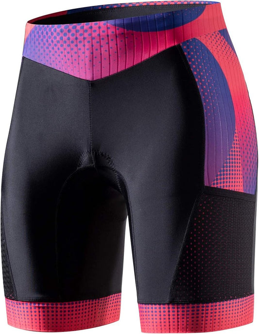 Triathlon Shorts for Women - 8” Inseam, UPF 50+ Fabric | Plus Size with Side Pockets