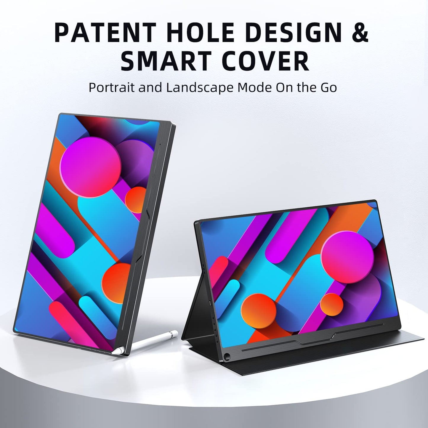 UPERFECT Portable Monitor 4K 16" | 1200 Nits Laptop Monitor | 3840 * 2400 UHD | 1MS FreeSync 2000:1 Contrast | USB-C & HDMI | VESA & Smart Case | Travel Screen for Computer, Mini PC, Game Consoles