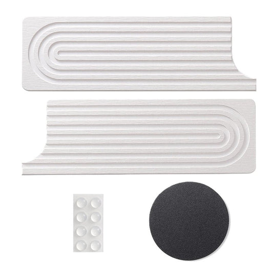 Sink Drip Mat - 12 Inch Diatomite Absorbent Faucet Protector for Free Surfaces, Quick Drying Stone Tray with Splash Guard Function, Kitchen and Bathroom Counter Tray for Soap Water Accessories