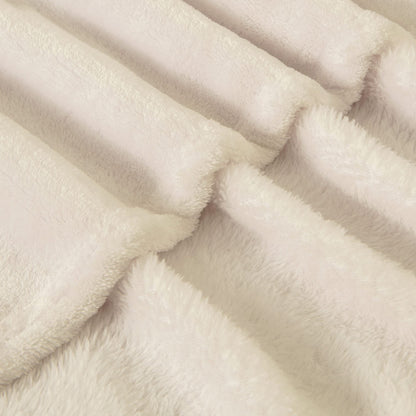 BEDELITE Fleece Blanket Beige Throw Blankets for Couch & Bed, Luxury Plush Cozy Fuzzy Blanket 50" x 60", Super Soft Warm Lightweight Throw Blanket for Travel Camping