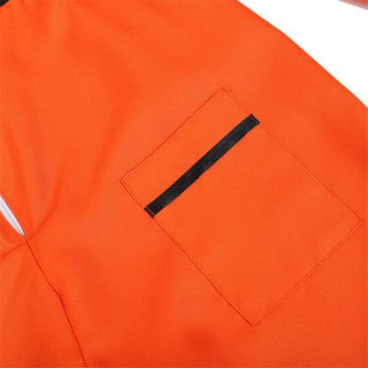 Adult Astronaut Spaceman for Men Costume Coverall Air Force Flight Jumpsuit Halloween Dress Up Party Orange-L