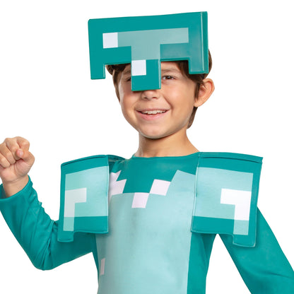 Disguise Minecraft Armor Boys' Jumpsuit Costume Blue, Small (4-6)