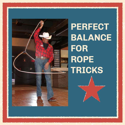 Western Stage Props - Cotton Trick Rope Lasso |Cowboy and Cowgirl | Beginner or Advanced Lariat Looper for Kids and Adults, 15 Foot | Made in USA