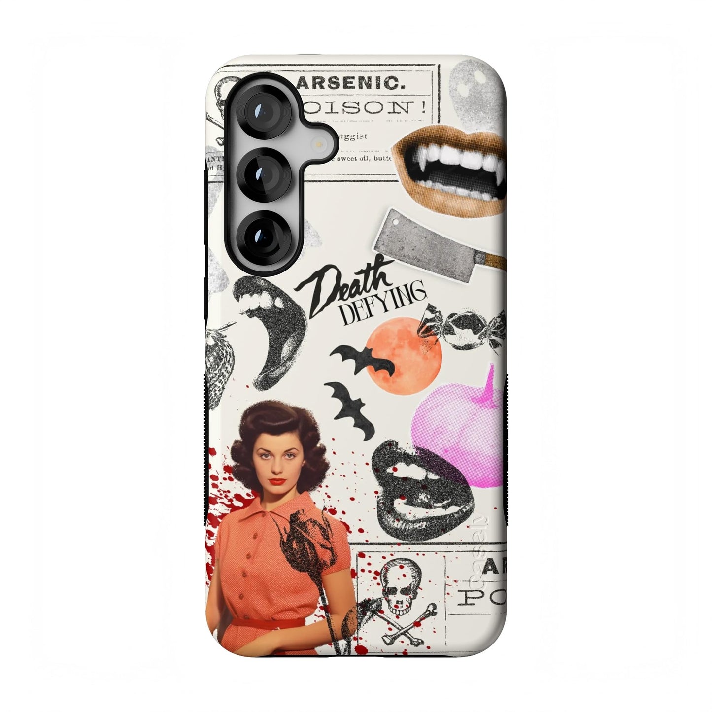 Casely Galaxy S25 Plus Case | Ink & Iris | Vintage Floral | Compatible with MagSafe | Bold Protective Design