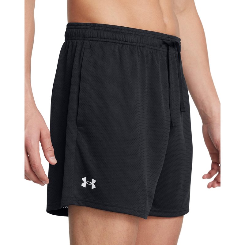 Under Armour Men's Tech 6 Inch Mesh Shorts, (001) Black / / White, Large