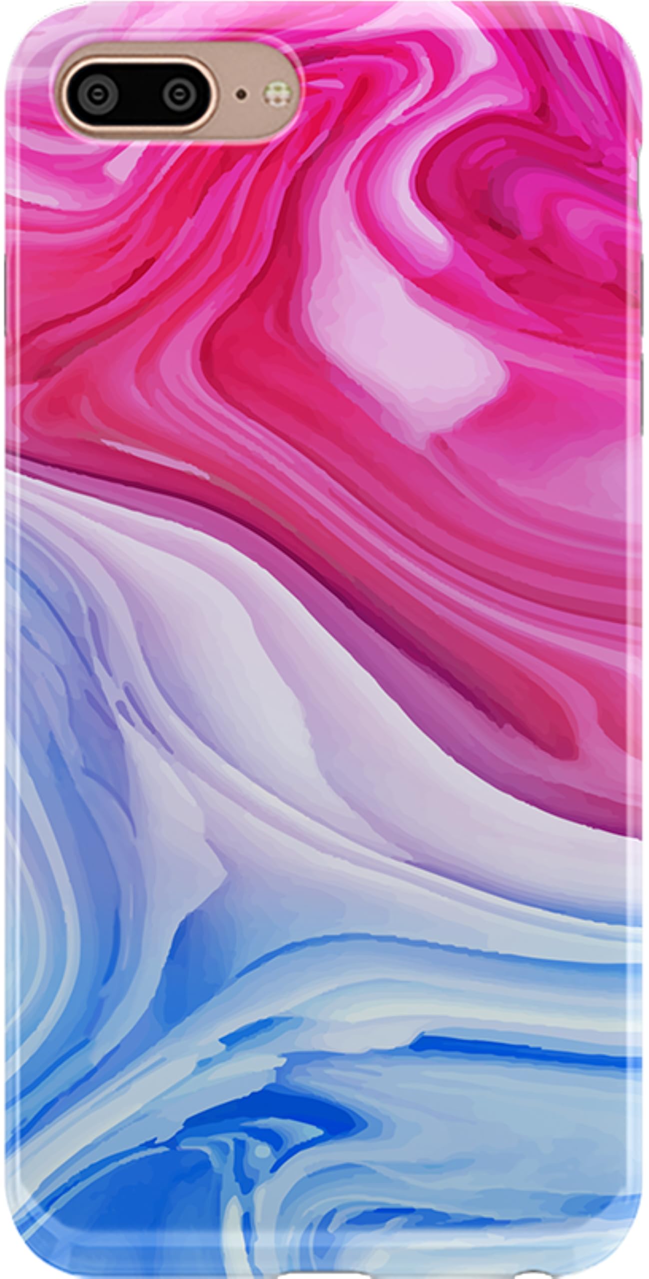 Casely iPhone 6/7/8 Plus Case | Stepping Up | Geo Rose Gold Marble | Classic Ultra Slim Design