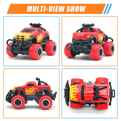 Pup Go RC Racing Car for Kids, 4-Channel Remote Control Race Car for Boys Girls Age 3-9, Thrilling Indoor Outdoor Racing Experience,Truck Toy, Great Gift for 3 4 5 Year Old Red 2.4GHz
