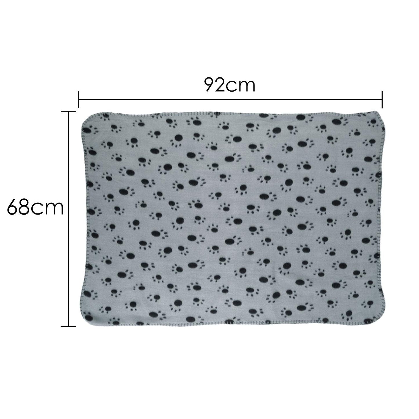 DIGIFLEX Large Pet Blankets x3 Dog Cat Soft Fleece 70cm X 100cm - Washable Soft Fleece Dog/Cat Throw Blanket - Paw Print Design – Bedding for a Puppy & Kitten