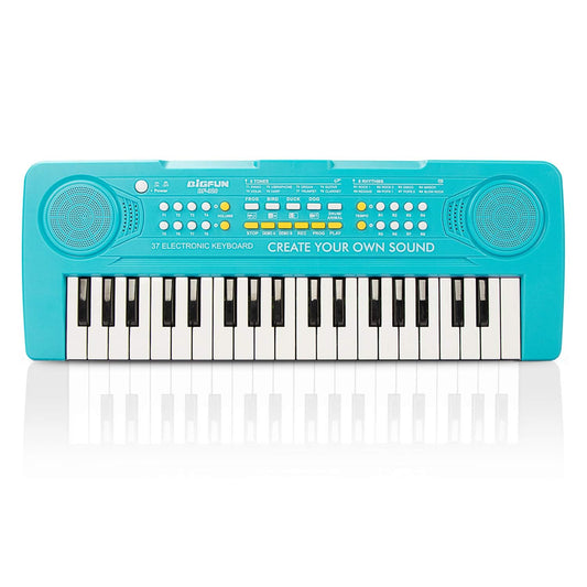 BIGFUN Kid Keyboard Piano - 37 Keys Toddler Keyboard Multifunction Music Educational Instrument Toy Electronic Piano for 3, 4, 5, 6, 7, 8 Girls and Boys (Blue)