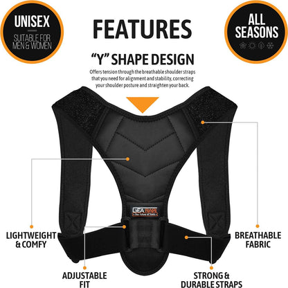 Posture Corrector for Men and Women, Bodywellness Fix Upper Back Brace for Clavicle Support, Adjustable Back Straightener and Providing Pain Relief from Neck, Back & Shoulder Under Clothes (Regular)