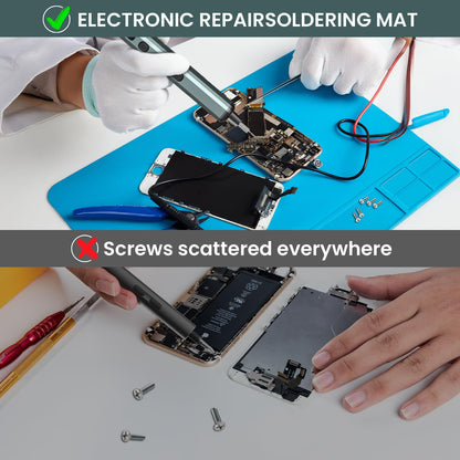 70-in-1 Cordless Electric Screwdriver Set with 64 S2 Steel Bits: 3.7V USB-C Rechargeable, 5 Torque Settings & 4 LED Lights, Mini Repair Kit for PC, RC Electronics, Phones, Laptops, Glasses, Clocks