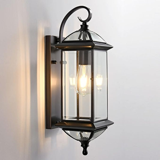Milaii Copper Outdoor Wall Lights 20" H Exterior Light Fixture Oil Rubbed Bronze Anti-Rust Wall Lantern Fixture Waterproof Wall Mount Porch Light for Garage Patio Doorway E26 Base Socket