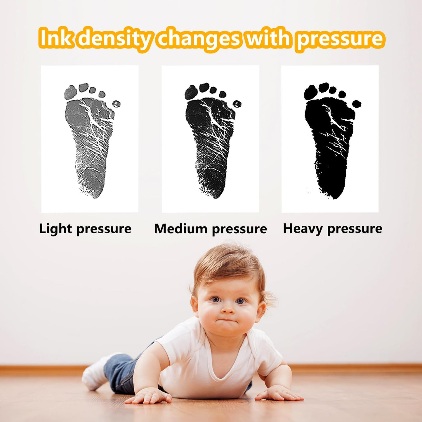 4-Pack Baby Inkless Hand and Footprint Kit Paw Nose Print Kit for Dogs Cats Pets Clean Touch Ink Pad for Baby Pets Newborn Keepsake Mess-Free Ink Pad