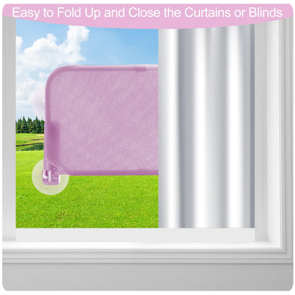 Foldable Cat Window Perch, Cordless Cats Window Hammock Window Bed for Indoor, Large Window Seat Sill Cat Perch, Strong Suction Cup & Sturdy Metal Frame & Breathable Mat