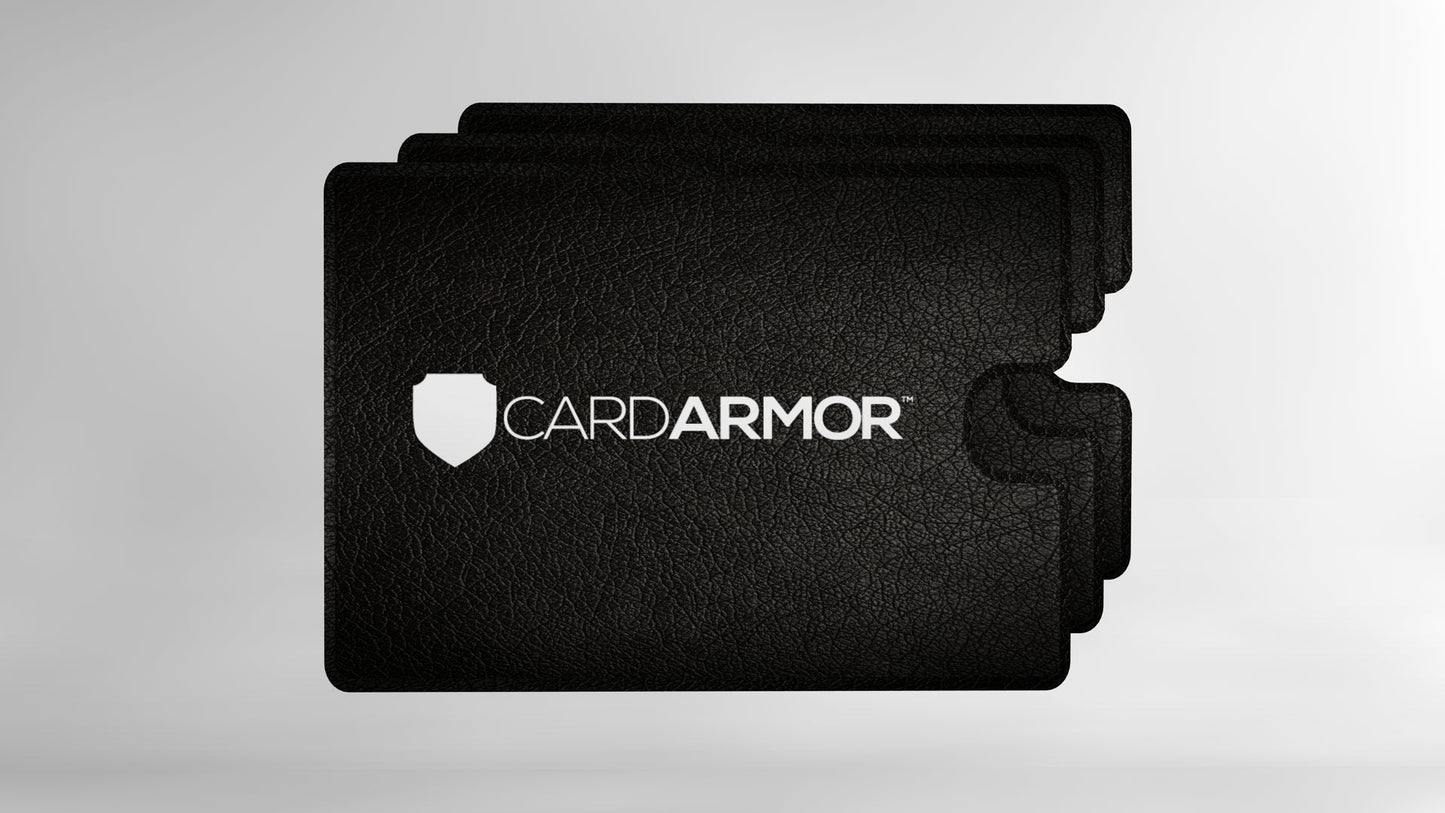 Card Armor Credit Card Holder, 6 Premium RFID Blocking Sleeves with Clear Front for Easy Viewing, Prevent Identity or Financial Theft from High Tech Thieves