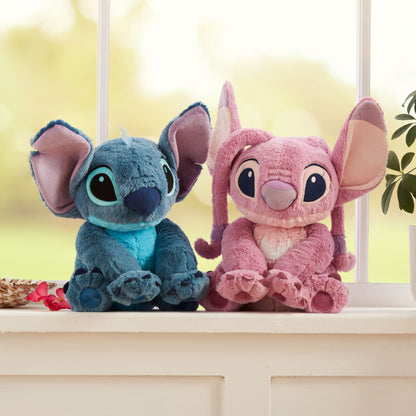 Disney Store Official Stitch Medium Soft Toy, Lilo & Stitch, 38cm/15”, Cuddly Character with Fuzzy Texture and Embroidered Details, Flexible Floppy Ears - Suitable for Ages 0+