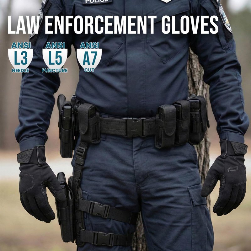 TAILI Level 3 Needle, Level 5 Puncture Resistant Work Gloves for Gardening, Touchscreen, Breathable, Grip Enhanced A7 Cut Resistant Safety Gloves, Black, Medium (M), 1 Pair