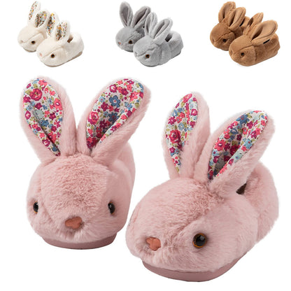 Hitopteu Kids Bunny Slippers - Cute Plush Winter Warm House Shoes Anti-Slip Rabbit Slippers for Toddler Boys & Girls Pink A 6-7 UK 24-25 EU 170