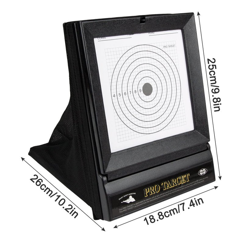 Airsoft Target with BB Catcher – Portable, Reusable BB Gun Targets for Indoor Outdoor Shooting Practice, Includes 60 Replaceable Paper Sheets, Mess-Free Target Trap for Backyard or Range
