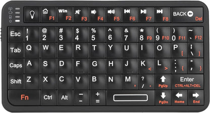 Rii Mini Bluetooth Keyboard,Portable Wireless Rechargeable Keyboard with Backlit,for Smart TV/Android TV Box/Smartphone/HTPC/IPTV/VR Glasses Black(Upgrade-TypeC)