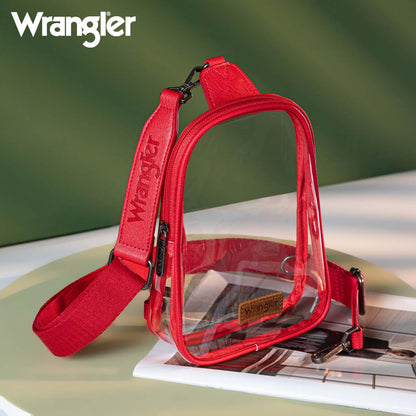 Wrangler Crossbody Clear Sling Bags for Women Stadium Approved Cross Body Purse for Sports Events Concerts