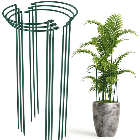 Tioncy 9 Pcs 48″ H x 15.8″ W Plant Support Stakes Cages for Garden, Metal Half Round Plants Tension Rods for Indoor Outdoor Large Tall Flower Vegetables Tomato Peony Rose Support