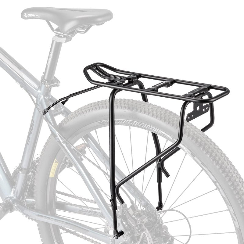 Bike Rear Rack - Bicycle Pannier Rack Compatible with MIK System, Bike Cargo Rack for Disc Brake/Non-Disc Brake Mount - Height Adjustable for 26"-29" Frames