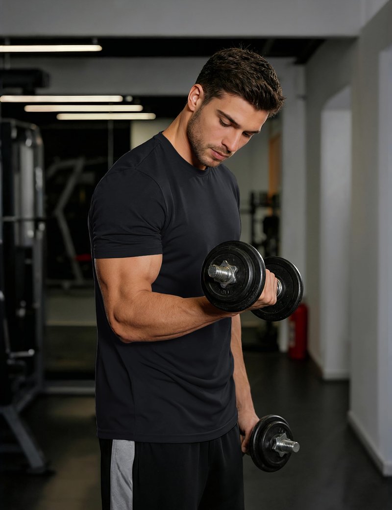 MAGCOMSEN Mens Workout Shirts Dry Fit Short Sleeve Shirt Athletic Running Gym Tshirt Cooling Performance Crew Neck T-Shirt Black XL
