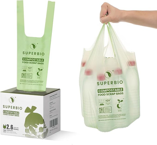 SUPERBIO 2.6 Gallon Compostable Bags