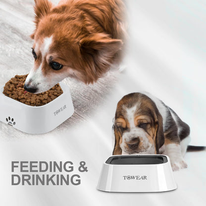 No Splash Dog Water Bowl with Floating Disk, 1.5L Slow Drinking Feeder, Anti-Overflow Anti-Choking No Spill Pet Water Bowl For Dog Cat Puppy Kitten (Black)