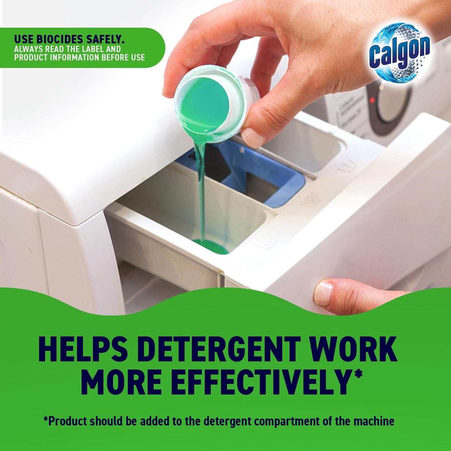 Calgon Antibacterial Washing Machine Cleaner & Water Softener Gel, 750ml, Pack of 6, Kills 99.9 percent of Bacteria in Your Washing Machine, Limescale and Rust Remover, Deep Clean, 90 Washes