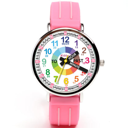 Kiddus Educational Watches for Girls. Children Watch to Learn Time. Analogue First Watch for Kids from 5 Years Old. Time Teacher Exercices Included