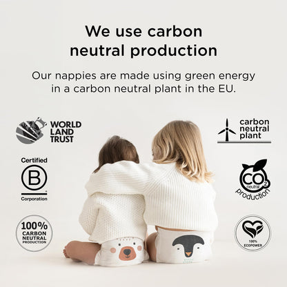 Kit & Kin Premium Eco Baby Nappies Size 1 | Newborn 2-5 kgs / 4-11 lbs | Pack of 152 Nappies | Plant-Based & Hypoallergenic | Superior Leak Protection | Vegan & Cruelty Free