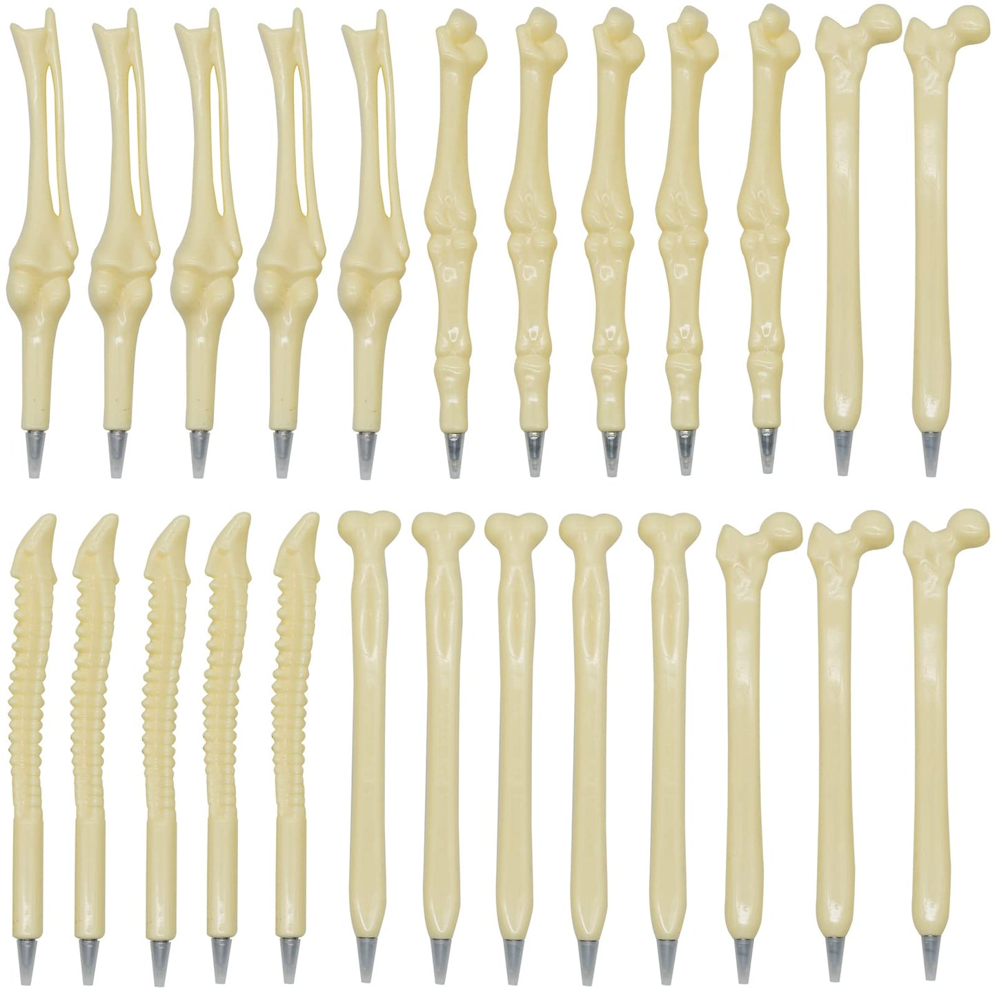 Maydahui 25 PCS Bone Ballpoint Pen Creative Novelty Pens Black Ink for Halloween Artist Doctot Nurse School Office Party