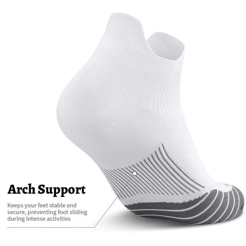 PAPLUS Compression Socks for Men & Women, Low Cut Ankle Running Socks with Arch Support, Plantar Fasciitis Relief for Walking, Cycling, Golf, Travel, Nurses