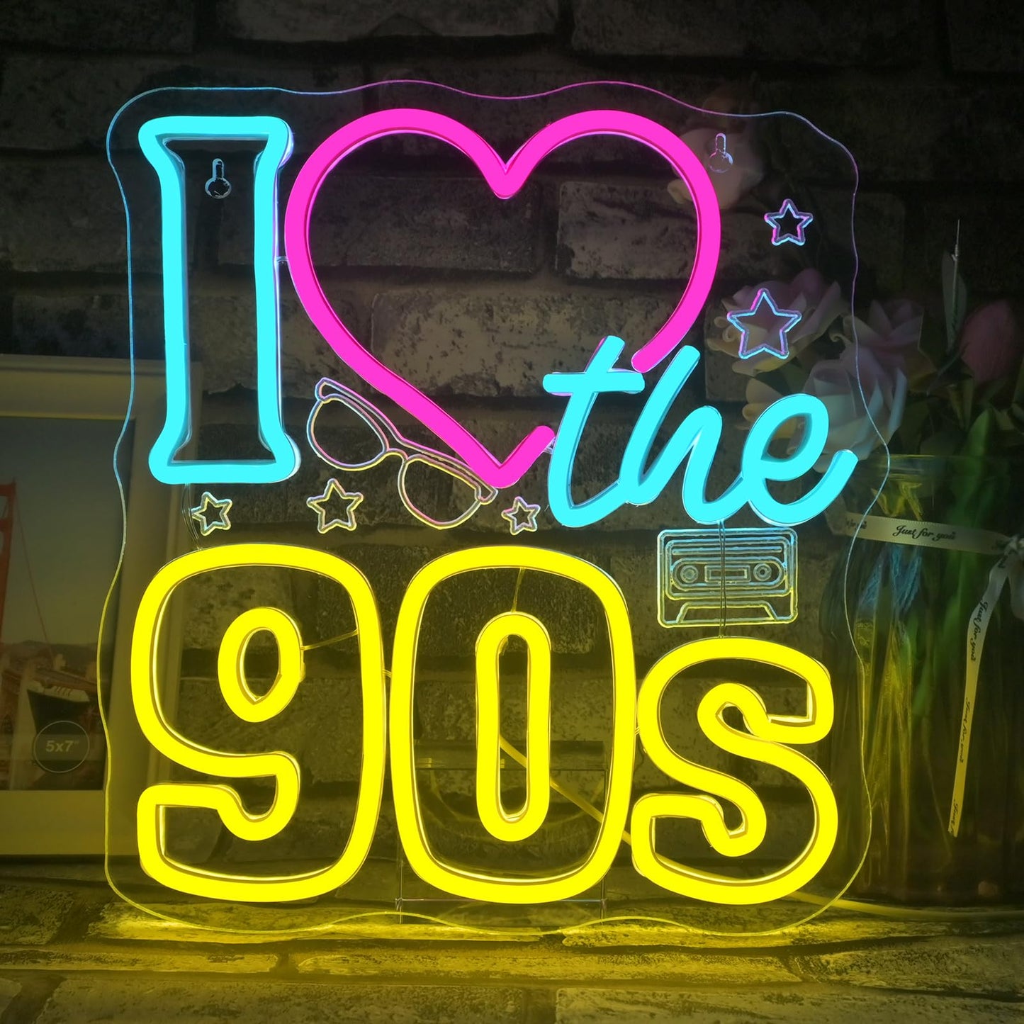 LooKLight Guitar Rock and Roll Neon Sign,Neon Light Sign,Led Neon Light for Wall Decor,Guitar Shape Light Up Sign,USB Neon for Bar Live Music Vocal Recital Concert Man Cave