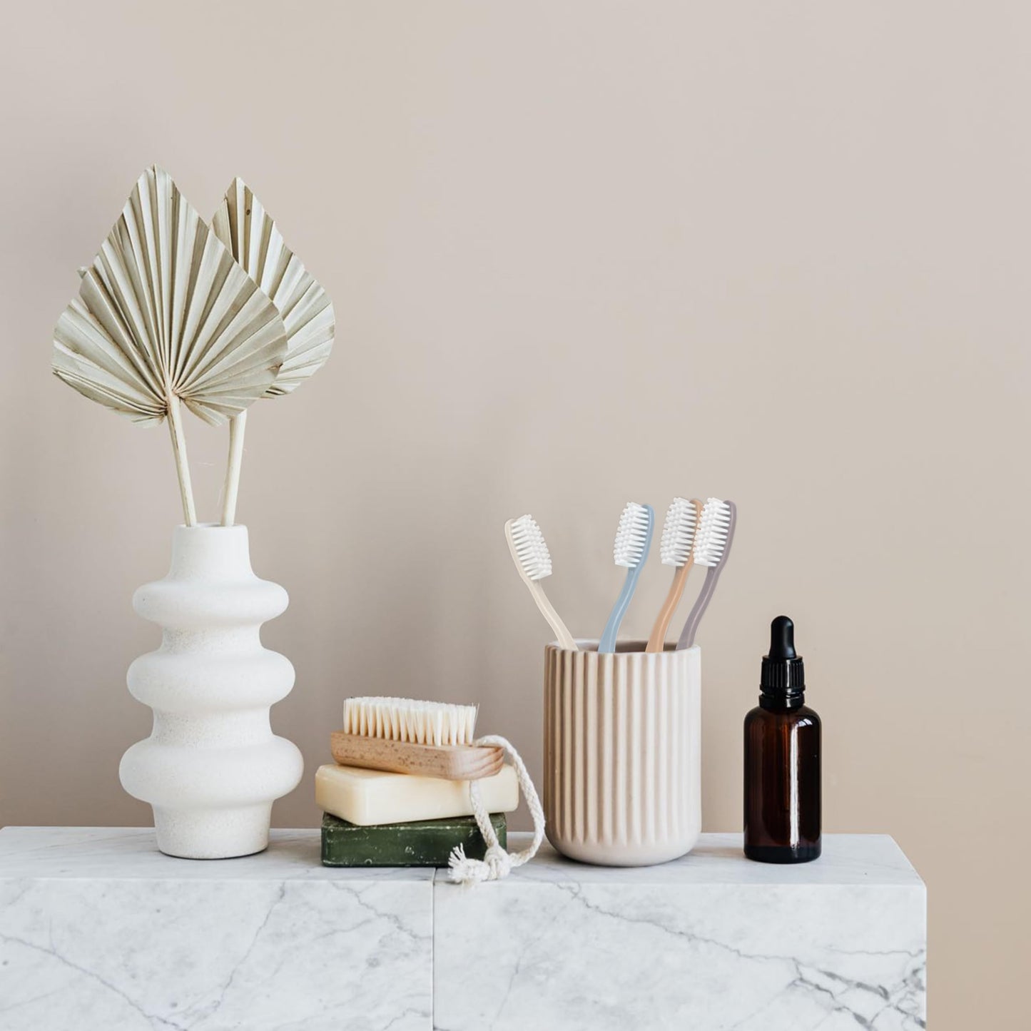 DR.BRIGHT 40-Pack Individually Wrapped Toothbrushes with Tongue Scraper | Bulk Soft Bristle Toothbrush Set for Adults, Travel-Friendly Disposable Toothbrushes for Hotels, Dental Offices(Multi-Colored)