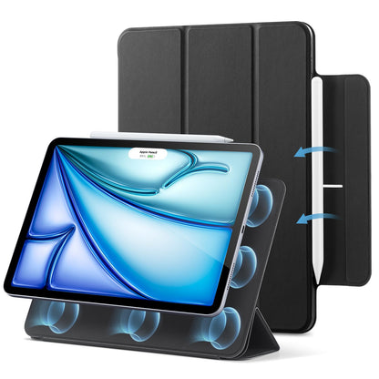 ESR for iPad Air 11 Inch Case M3/M2 (2025/2024), iPad Air 5th/4th Gen Case (2022/2020), Powerful Magnetic Attachment, Slim Trifold Stand, Supports Pencil Pro&Pencil(USB-C), Durable Protection, Black