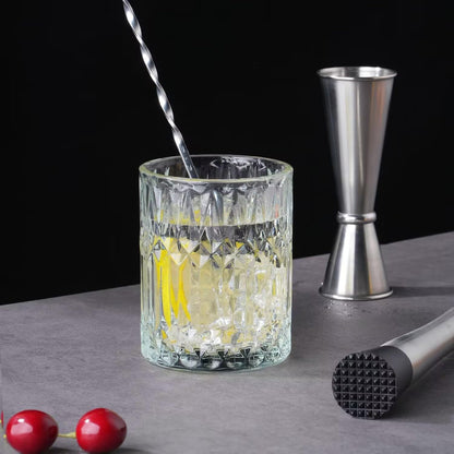 Homestia 3-Pcs Silver Muddler & Mixing Tool Set, 10'' Muddler, 12'' Cocktail Spoon & 1 OZ/2 OZ Double Jigger, Bar Tool Set for Beverages Drinks, Stainless Steel Bar Set Housewarming Gift