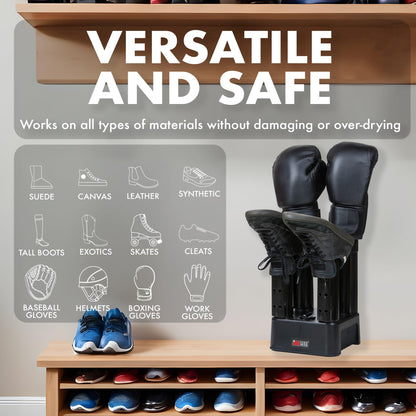 JobSite Boot Dryer - Mighty Dry with Heat Blower Fan - Fast Glove & Shoe Dryer - Helps Reduce Odor
