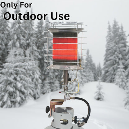 Dura Heat TT-360 Propane(LP) 360 Degree Tank Top Heater, Length: 8.9in, Width: 8.9in, Height: 20.24in,Silver