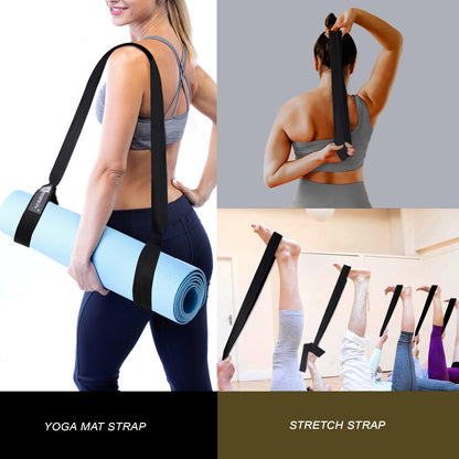 A AZURELIFE [MAT NOT Included] Yoga Mat Sling, Yoga Mat Straps for Carrying, Easy-Cinch Yoga Mat Holder Strap