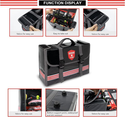 Car Emergency Kit (126 Piece)，Gift for Father Women Friend, Premium Roadside Assistance Essentials with Jumper Cables Tow Rope- Ideal Auto Road Safety Kit for Truck, RV