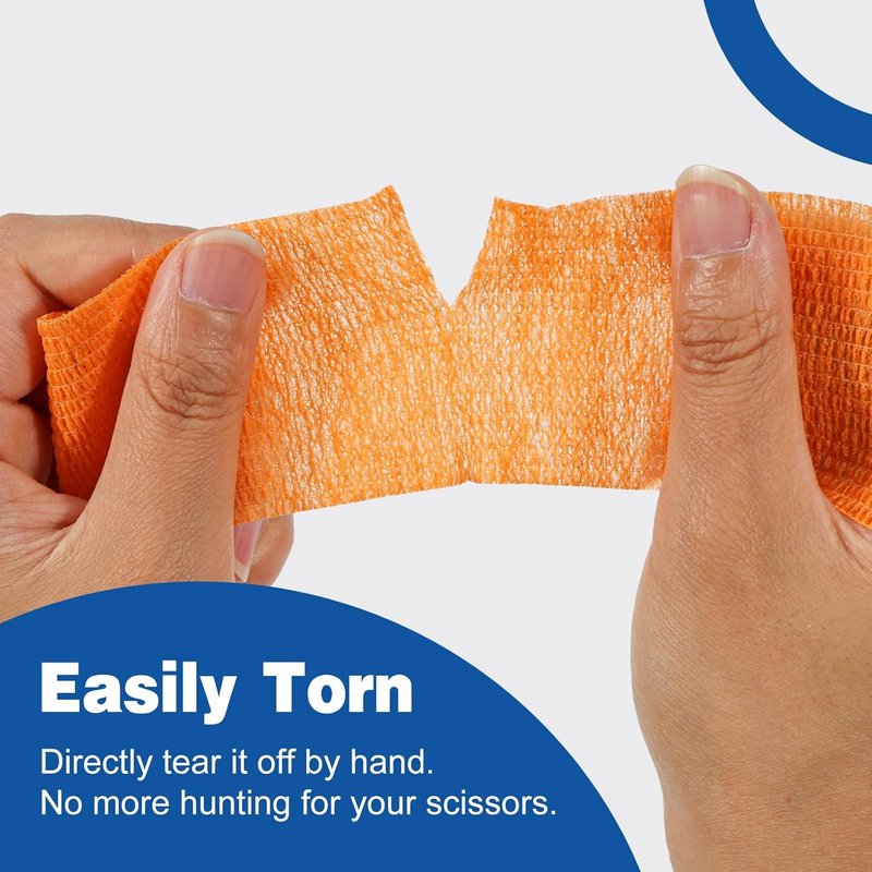 Self Adhesive Bandage Wrap - 16 Pack Elastic Cohesive Tape | 2" X 5 Yards, Colorful Athletic & Vet Wrap