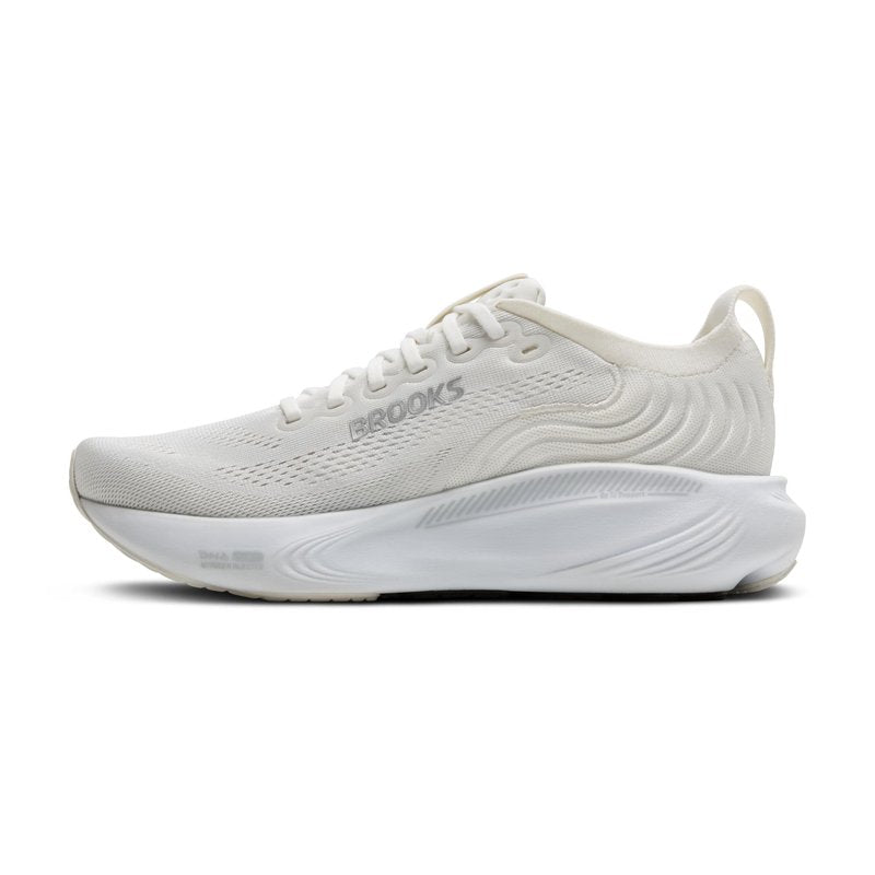 Brooks Women’s Adrenaline GTS 25 Supportive Running & Walking Shoe - White/White/Silver - 12 Wide