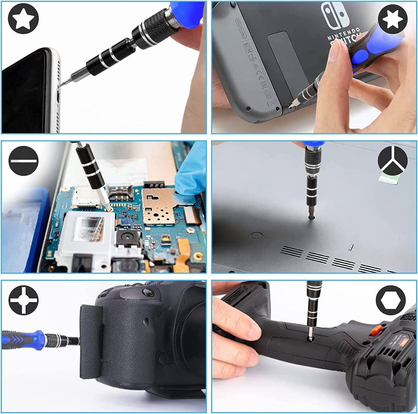 EVENTRONIC 132-in-1 Precision Screwdriver Set, Magnetic Metal, Professional, for Mobile Phone, Tablet, PC, Laptop, Watches, High Adaptability, Comprehensive Accessories