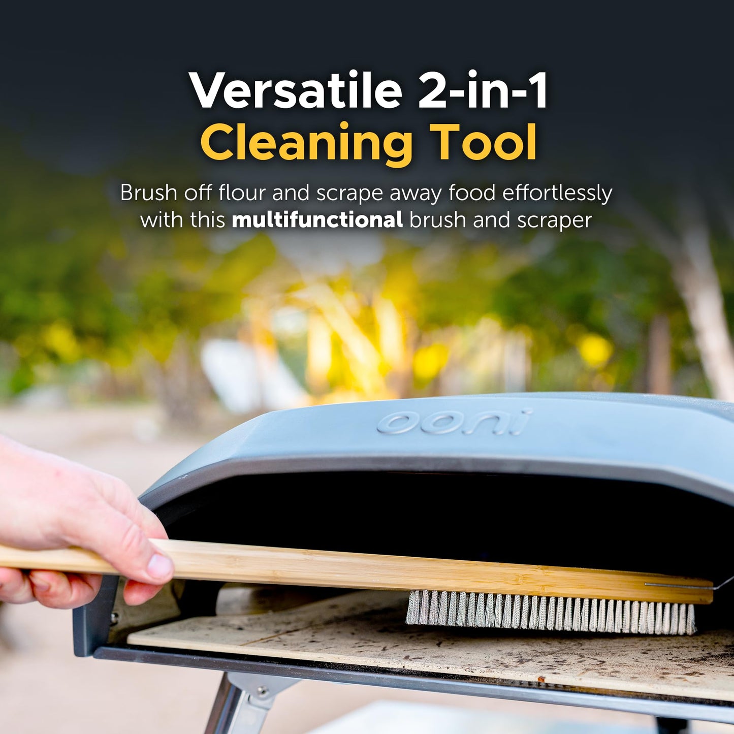 Ooni Wire Brush – BBQ and Pizza Stone Cleaner, Outdoor Cooking Tool, Grill Utensils